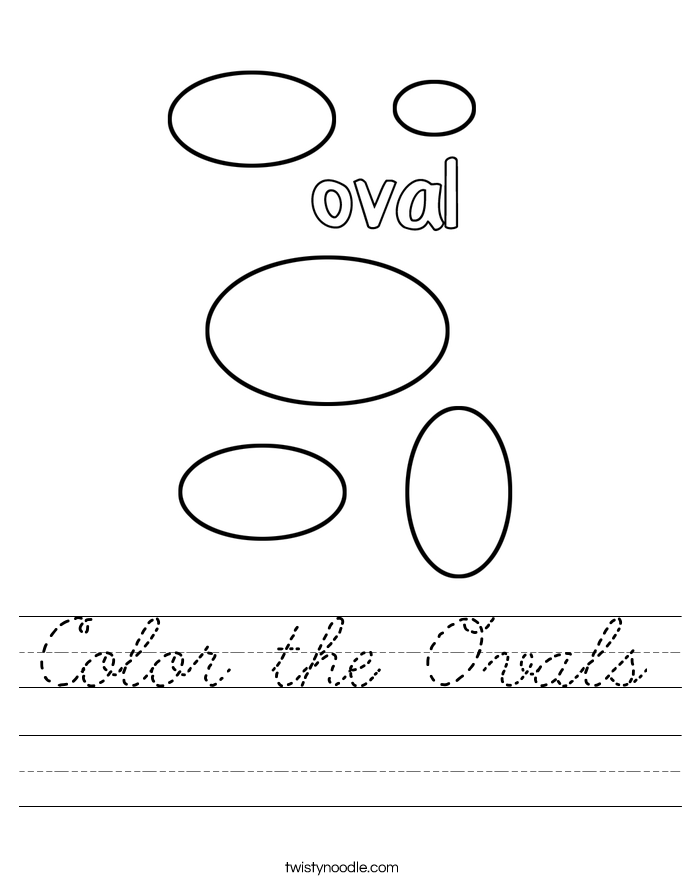 Color the Ovals Worksheet