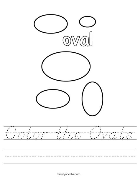 Color the Ovals Worksheet