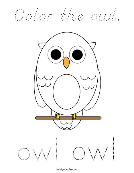 Color the owl. Coloring Page