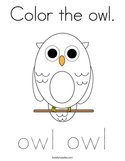 Color the owl Coloring Page
