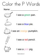 Letter P Coloring Pages - Twisty Noodle Letter P Coloring Pages - Twisty Noodle