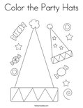 Color the Party Hats Coloring Page