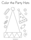 Color the Party Hats Coloring Page