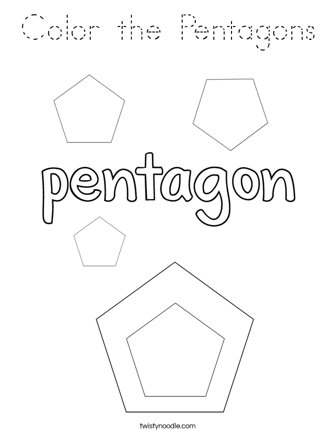 Color the Pentagons Coloring Page