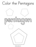 Color the Pentagons Coloring Page