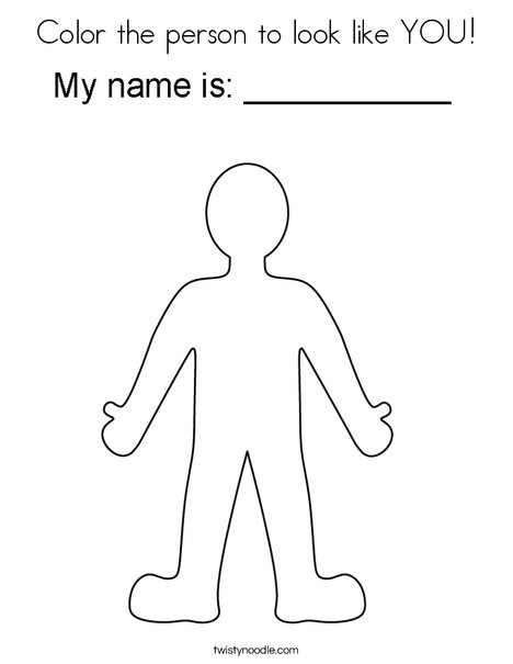 Color the person to look like YOU! Coloring Page