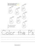 Color the P's Worksheet