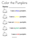 Color the Pumpkins Coloring Page