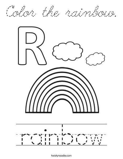 Color the rainbow. Coloring Page