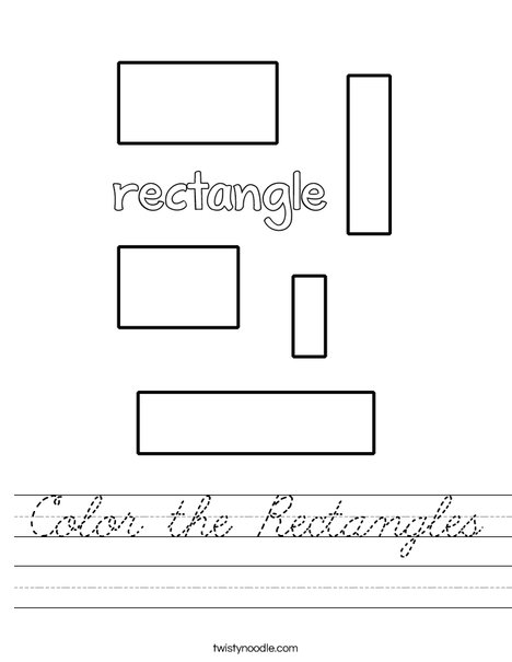 Color the Rectangles Worksheet