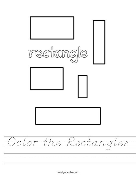 Color the Rectangles Worksheet