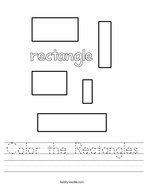 Color the Rectangles Handwriting Sheet