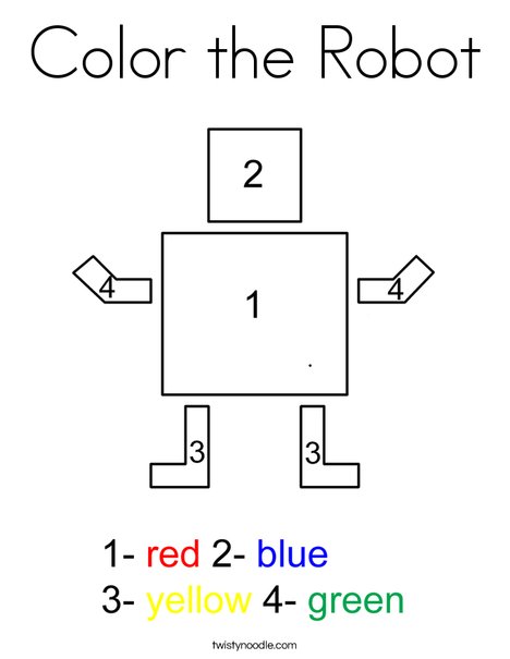 Color the Robot Coloring Page