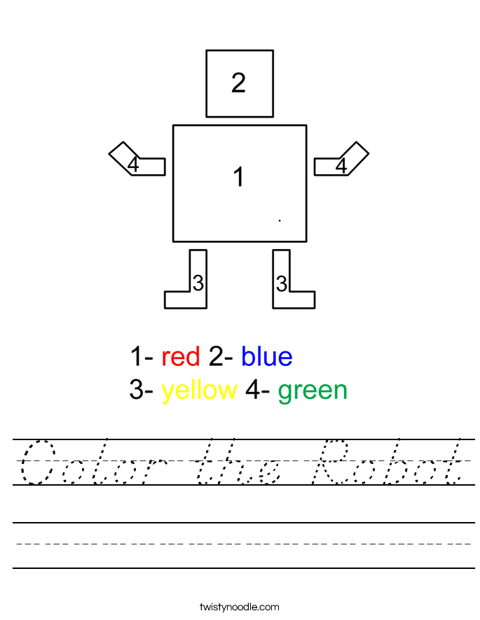 Color the Robot Worksheet