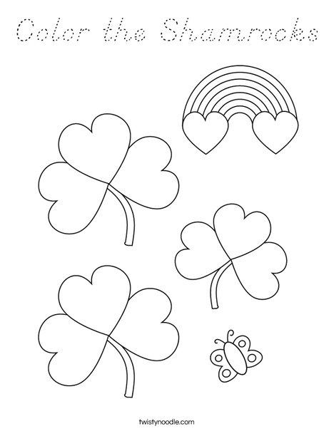 Color the Shamrocks Coloring Page