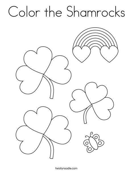 shamrocks coloring pages