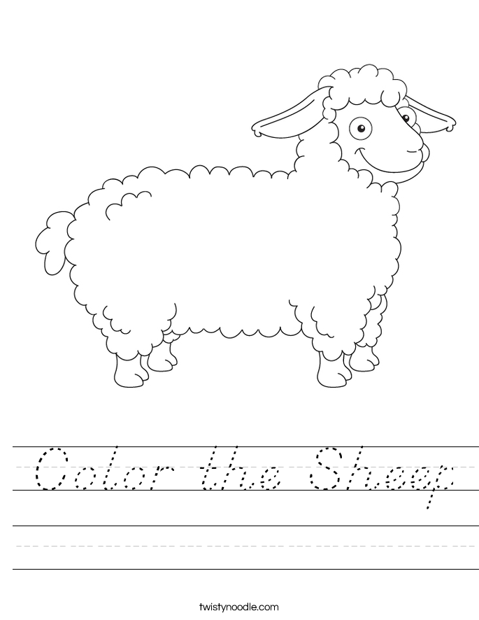 Color the Sheep Worksheet