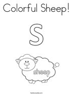 Colorful Sheep Coloring Page