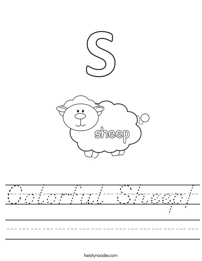Colorful Sheep! Worksheet