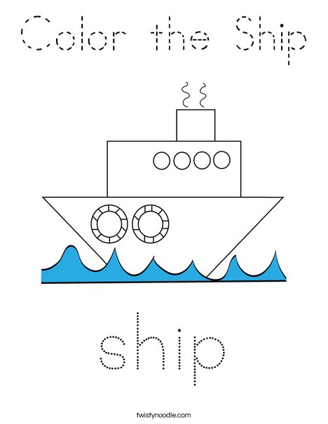 Color the Ship Coloring Page