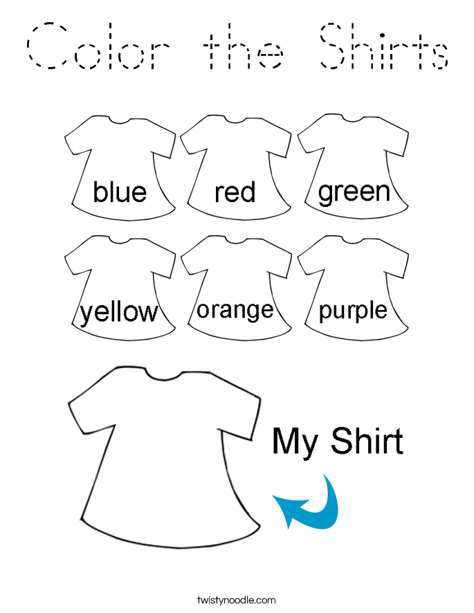 Color the Shirts Coloring Page