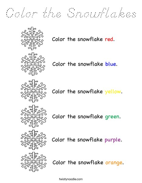Color the Snowflakes Coloring Page