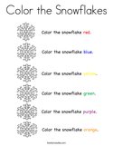 Color the Snowflakes Coloring Page