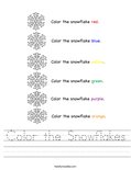 Color the Snowflakes Worksheet