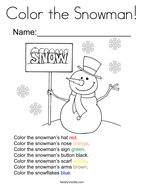 Color the Snowman Coloring Page