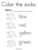 Color the socks Coloring Page