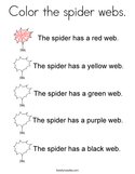 Color the spider webs Coloring Page