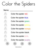 Color the Spiders Coloring Page