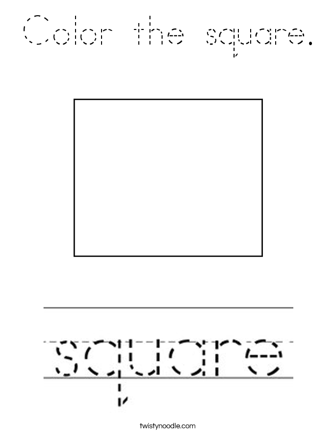 Color the square. Coloring Page