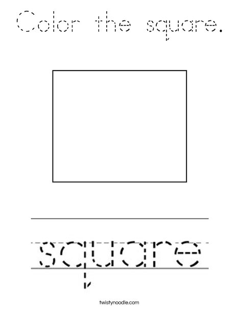 Color the square. Coloring Page
