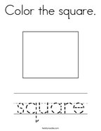 Color the square Coloring Page