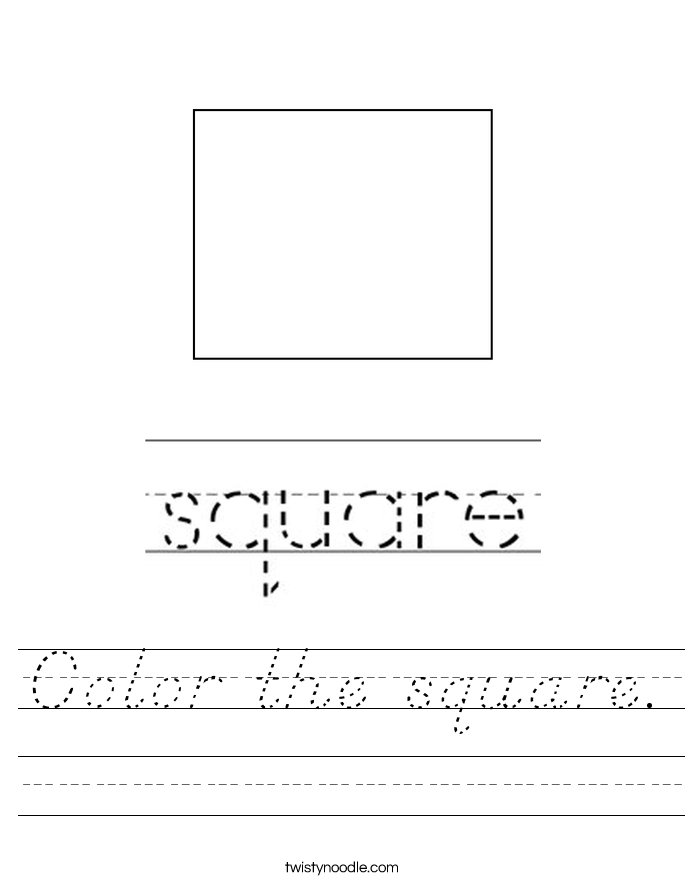 Color the square. Worksheet