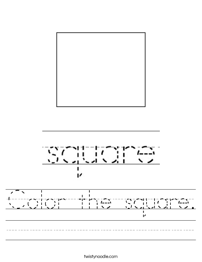 Color the square. Worksheet