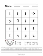 letter i worksheets twisty noodle