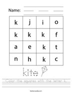 letter k worksheets twisty noodle