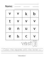 letter v worksheets twisty noodle