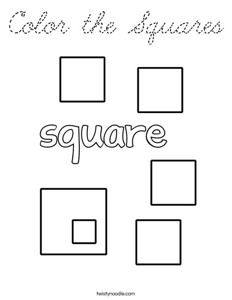 Color the Squares Coloring Page