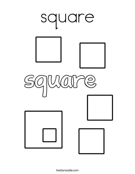 Color the Squares Coloring Page