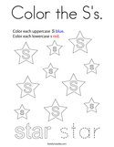 Color the S's Coloring Page