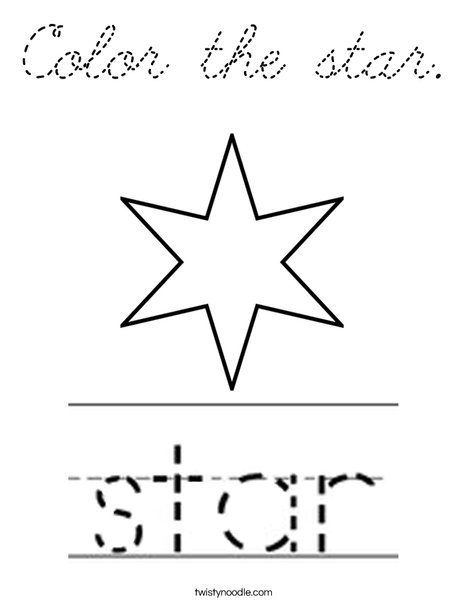 Color the star. Coloring Page