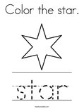 Color the star. Coloring Page