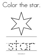 Color the star Coloring Page