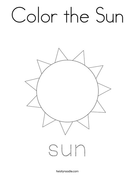 sun coloring pages