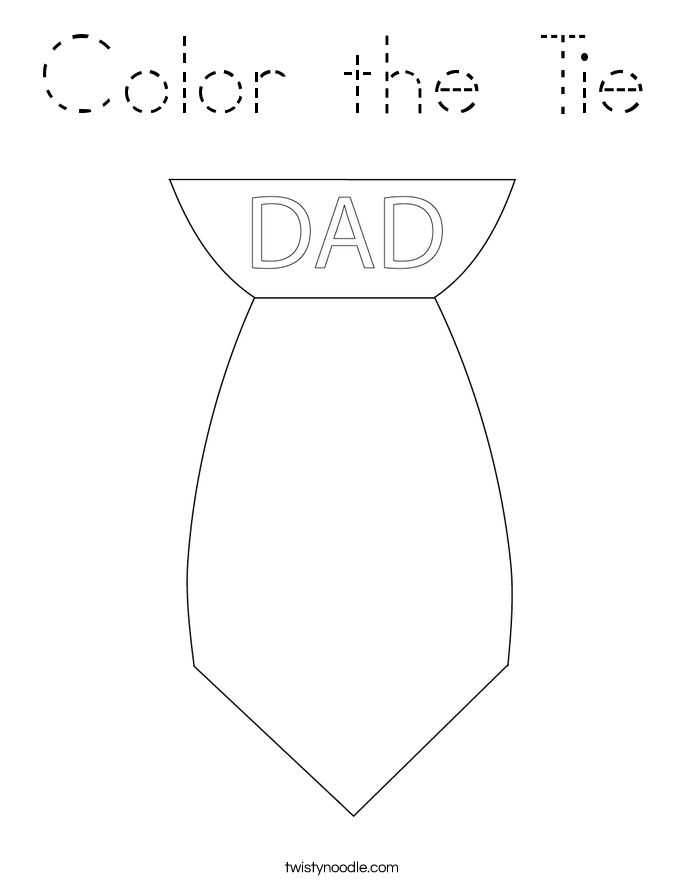 Color the Tie Coloring Page