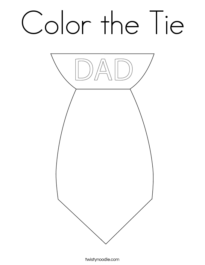 Color the Tie Coloring Page Twisty Noodle Color the Tie Coloring Page Twisty Noodle