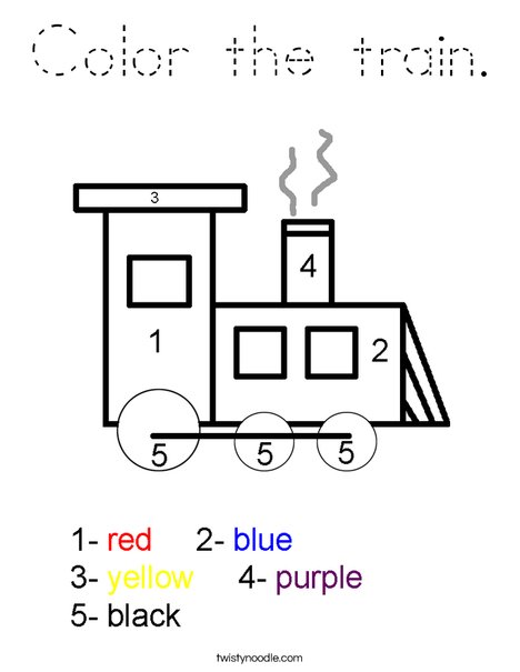 Color the train. Coloring Page